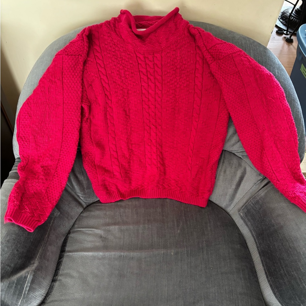 dark pink Cable Knit Sweater - kid’s large (size 14-16)